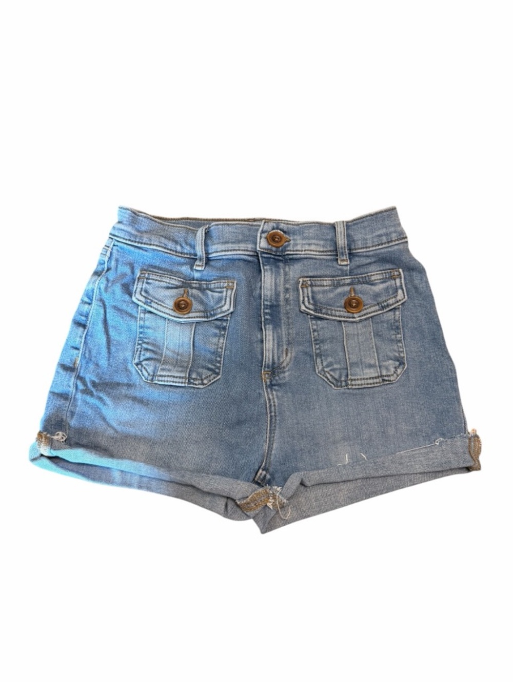 LOFT Light Wash Denim Cutoff Shorts Raw Frayed Hem Size 27 / 4